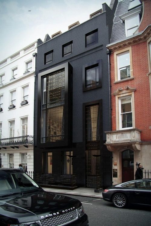 black-paint-facade-of-the-building