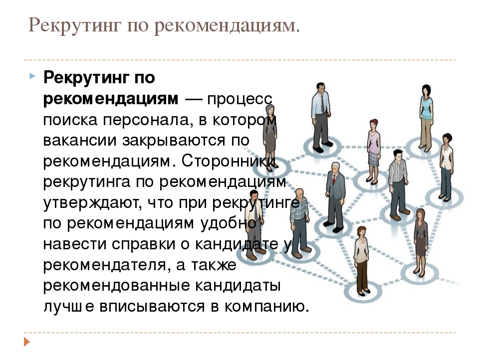 Рекрутинг. Рекрутинг по рекомендациям. Рекрутинг что это такое простыми словами. Рекрутинг персонала. Рекомендации по подбору персонала.