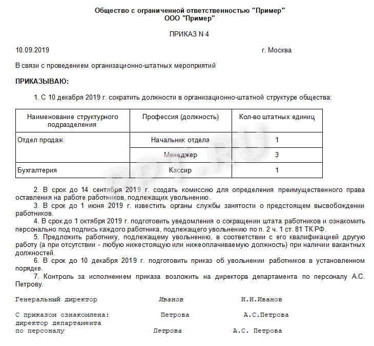 Численности или штата работников. Образцы документов по сокращению штата работников. Форма приказа по сокращению штата работников. Сравнительная таблица при сокращении штата. Приказ о сокращении штатной должности образец.