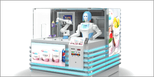 Автономный Роботизированный Киоск по продаже мягкого  мороженого, кофе и снеков ROBOCAFFE
